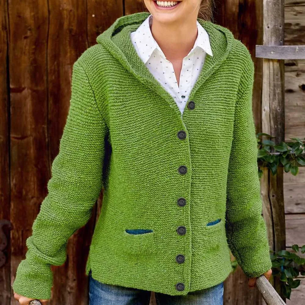 Varm, italiensk strikket cardigan