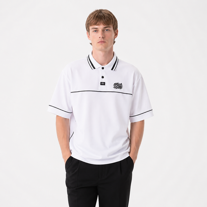 Polo T-skjorte til Herre – Brodert Streetwear &amp; Løs Passform