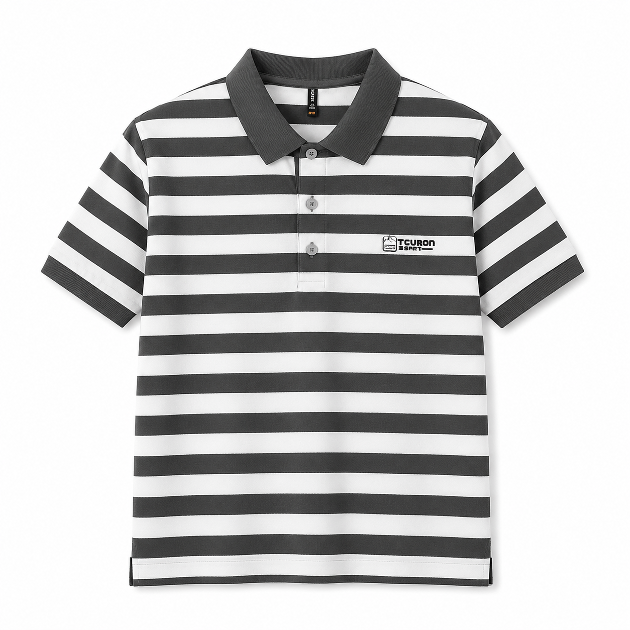 Stripet Polo til Herre – Kortermet Business Casual Pikéskjorte