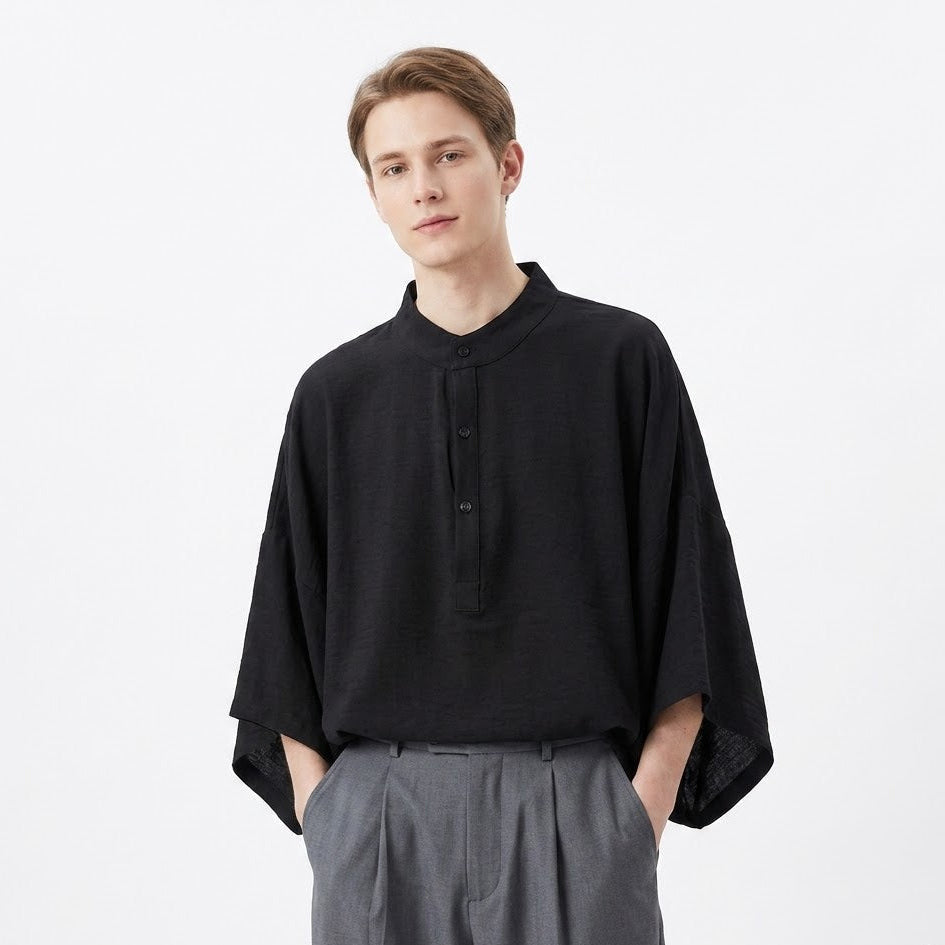 Oversized T-skjorte til Herre – Koreansk Streetwear med Dolman-ermer