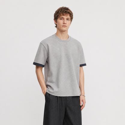 Kraftig T-skjorte til Herre – 260g Oversized med Drop Shoulder