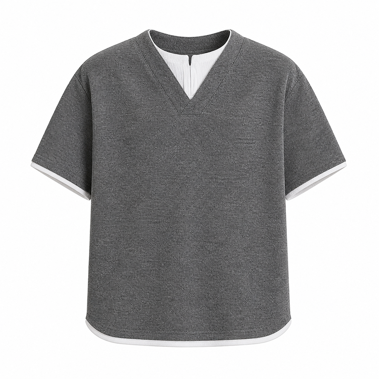 T-skjorte til Herre 260g – 2-i-1 Design med Halv Knappestolpe og Moderne Sommerstil