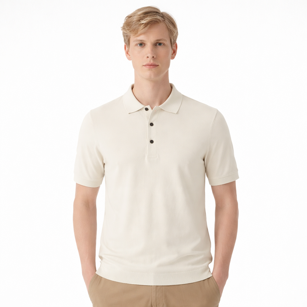 Merinoull Polo T-skjorte til Herre – 100% Merino, Strikket &amp; Lett Sommerstil