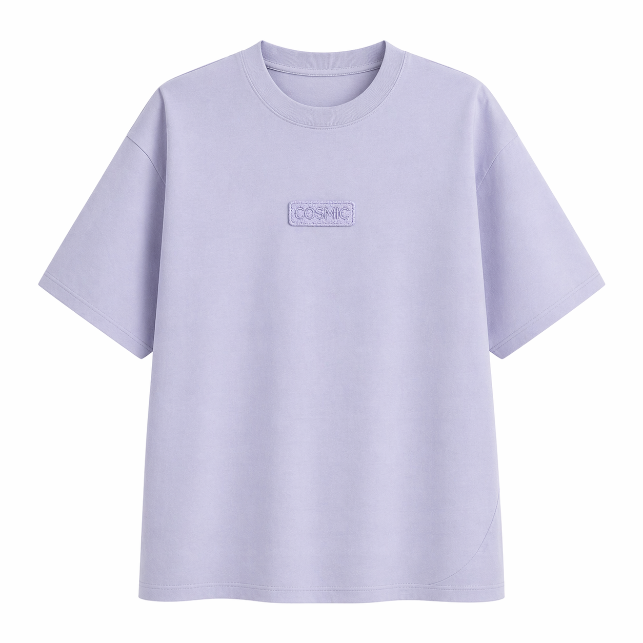 Bomulls T-skjorte til Dame – Løs Passform med Drop Shoulder &amp; Diskré Print