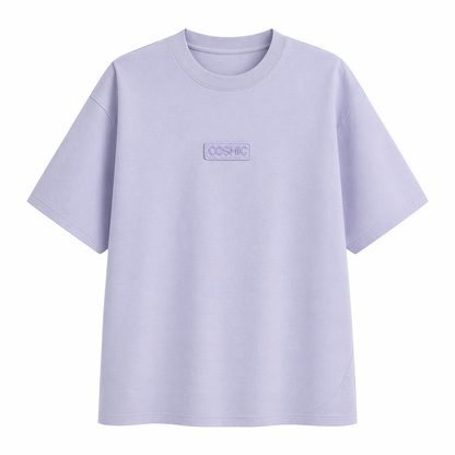 Bomulls T-skjorte til Dame – Løs Passform med Drop Shoulder &amp; Diskré Print