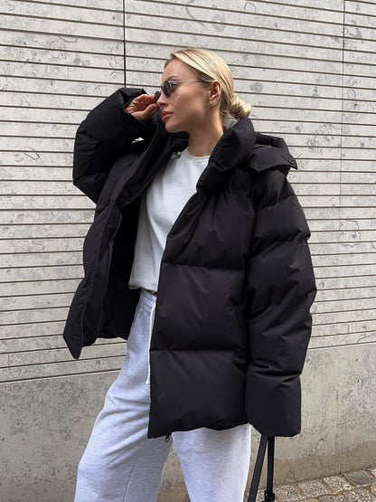 Parkas dame svart