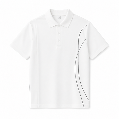 Polo T-skjorte til Herre – Japansk Inspirert Kortermet Polo med Avslappet Passform