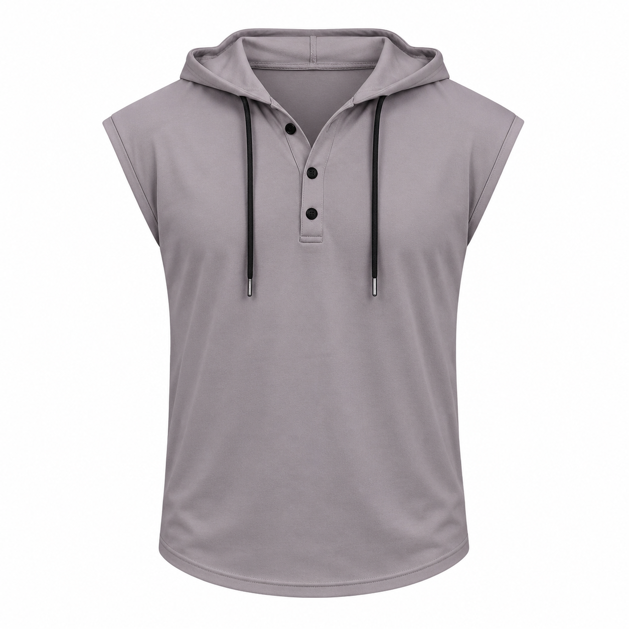 Ermeløs Hettevest til Herre – Sporty Tank Top med Snøring