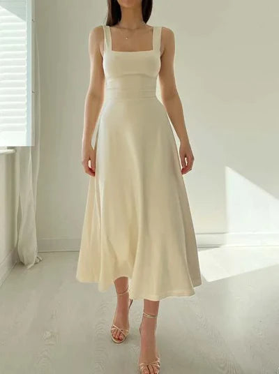 Elegant ensfarget ermeløs slim fit