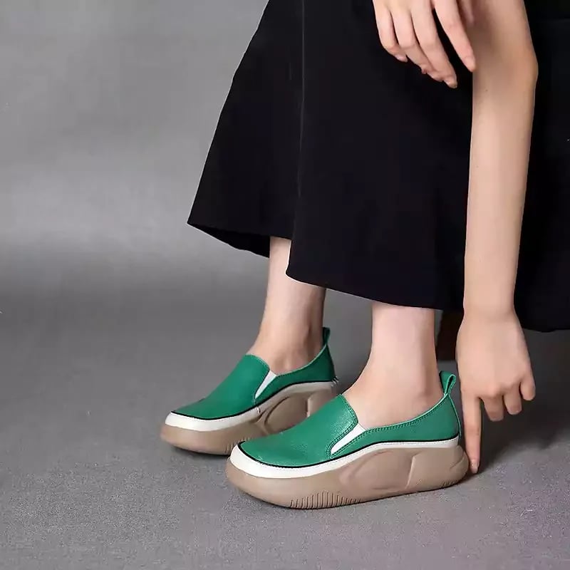 Kvinnemoteplattformloafers - ergonomiske sko