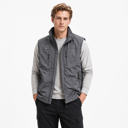 Mesh Vest til Herre – Pustende Multi-lomme Outdoor Vest