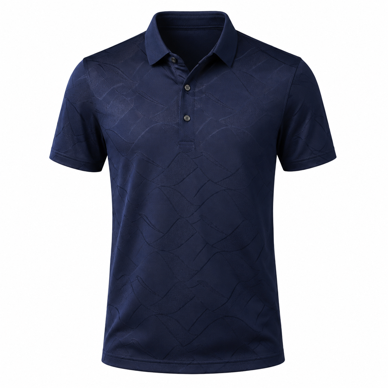Slim Fit Poloskjorte til Herre – Lyocell- og Silkeblanding med Elegant Struktur
