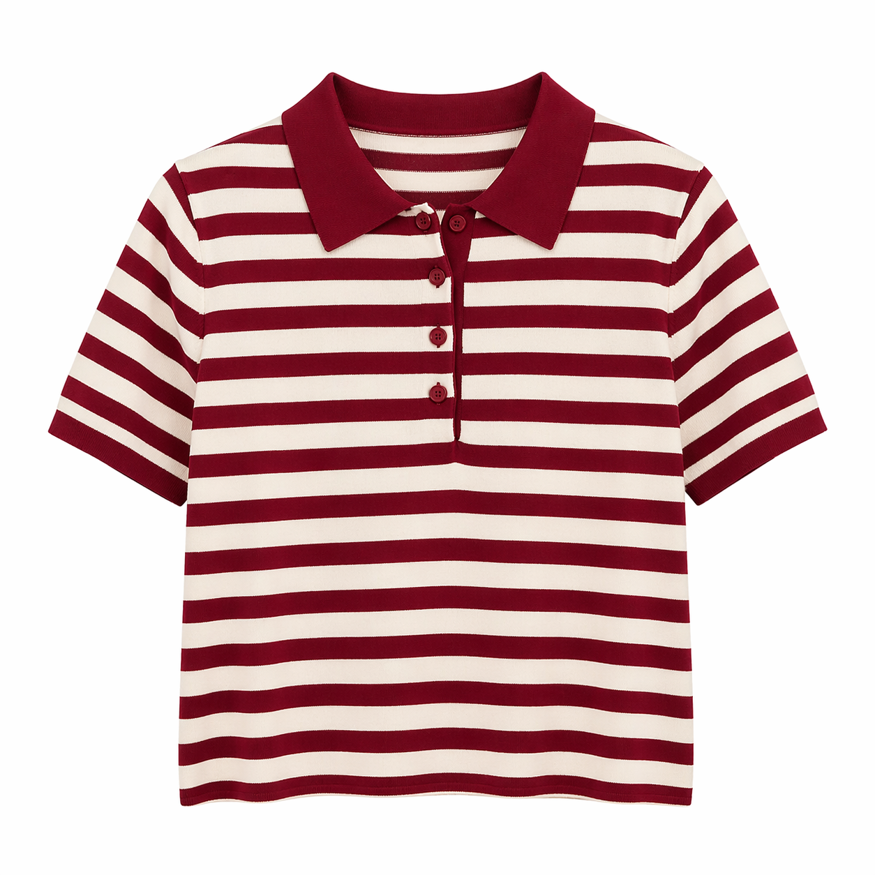 Stripet Polo T-skjorte til Dame – 100% Bomull &amp; Klassisk Sommerstil