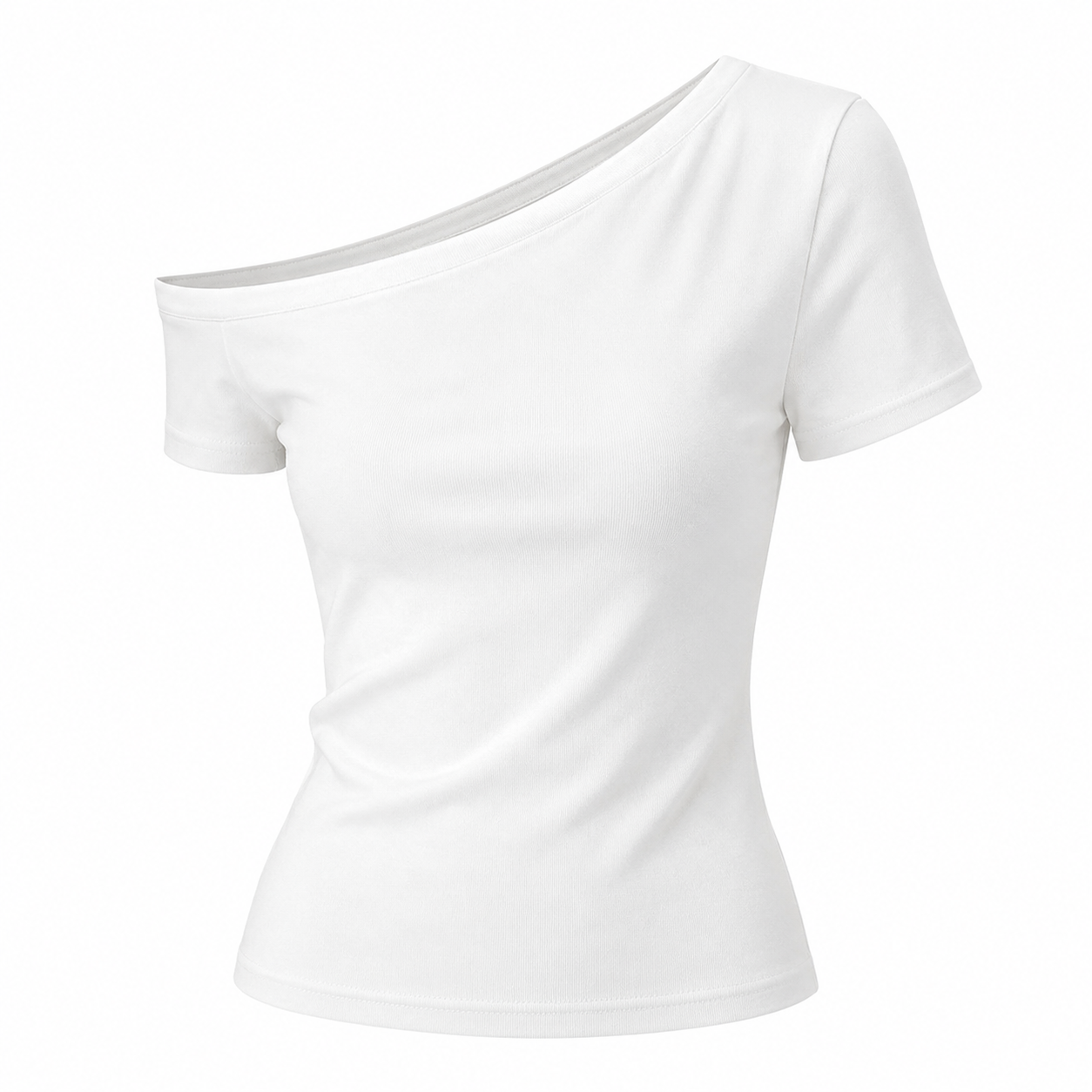 Off-Shoulder Topp til Dame – Slim Fit Koreansk Sommertopp