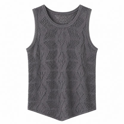 Strikket Vest til Herre – Vintage Hollow Design &amp; Sommer Layering