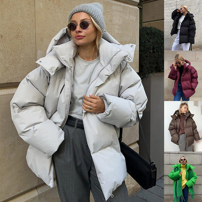 Parkas dame med hette