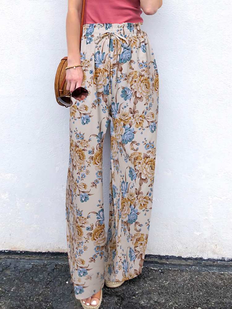 Lange bukser Fashion Wide Legs