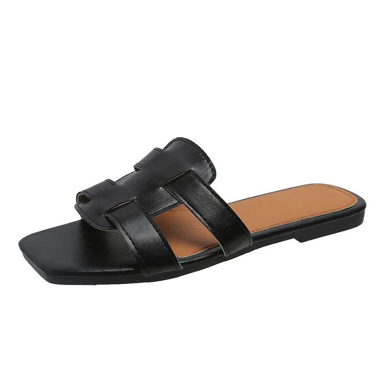 Flate sandaler med myk såle til dame