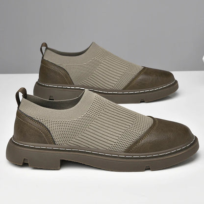 Komfortable slip-on-loafers med netting