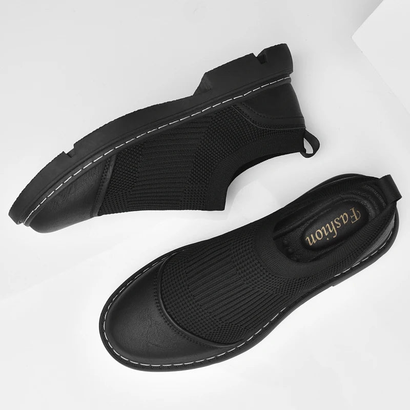 Komfortable slip-on-loafers med netting