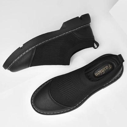 Komfortable slip-on-loafers med netting