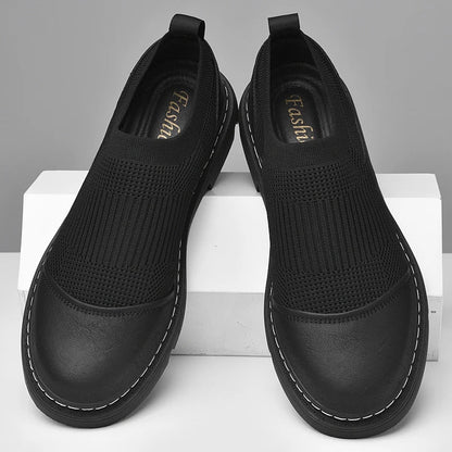Komfortable slip-on-loafers med netting