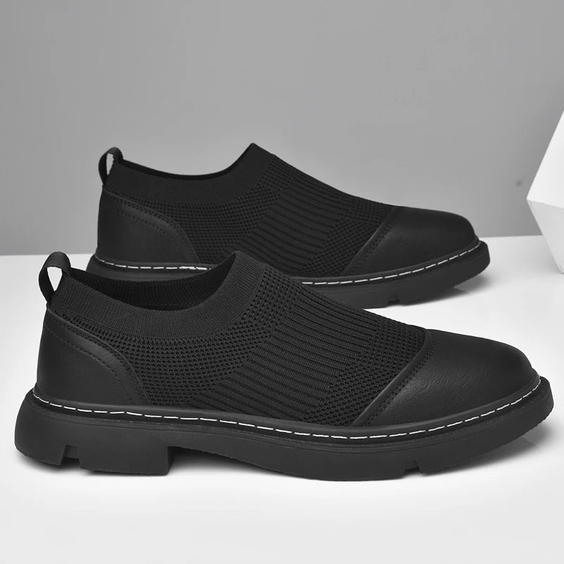 Komfortable slip-on-loafers med netting