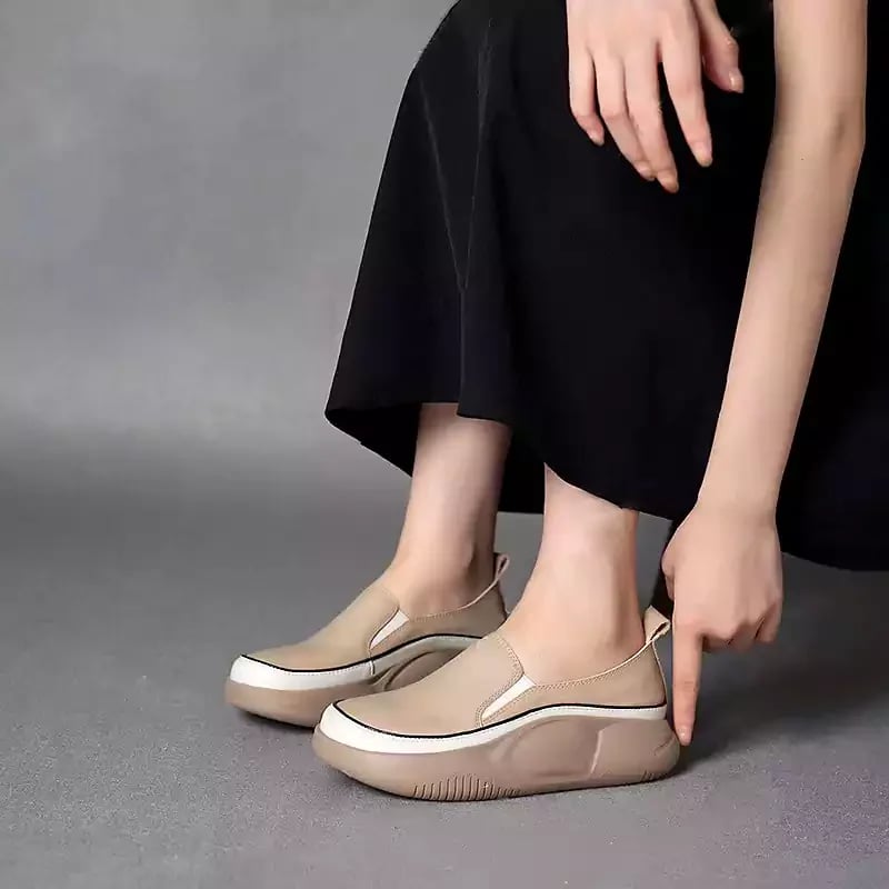 Kvinnemoteplattformloafers - ergonomiske sko