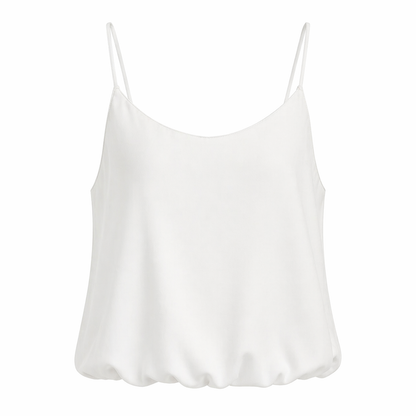 Sateng Camisole til Dame – U-hals &amp; Elegant Spagettistropp Topp