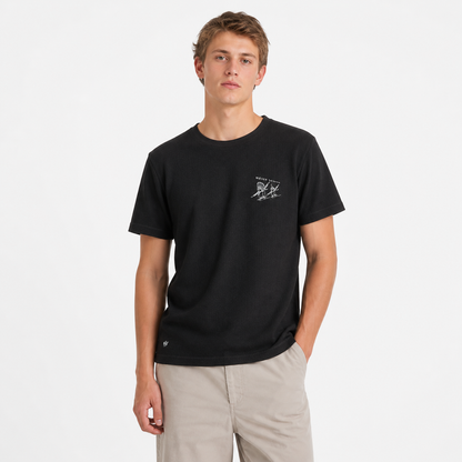 Waffle T-skjorte til Herre – Retro Stil med Strukturert Stoff og Komfortabel Passform