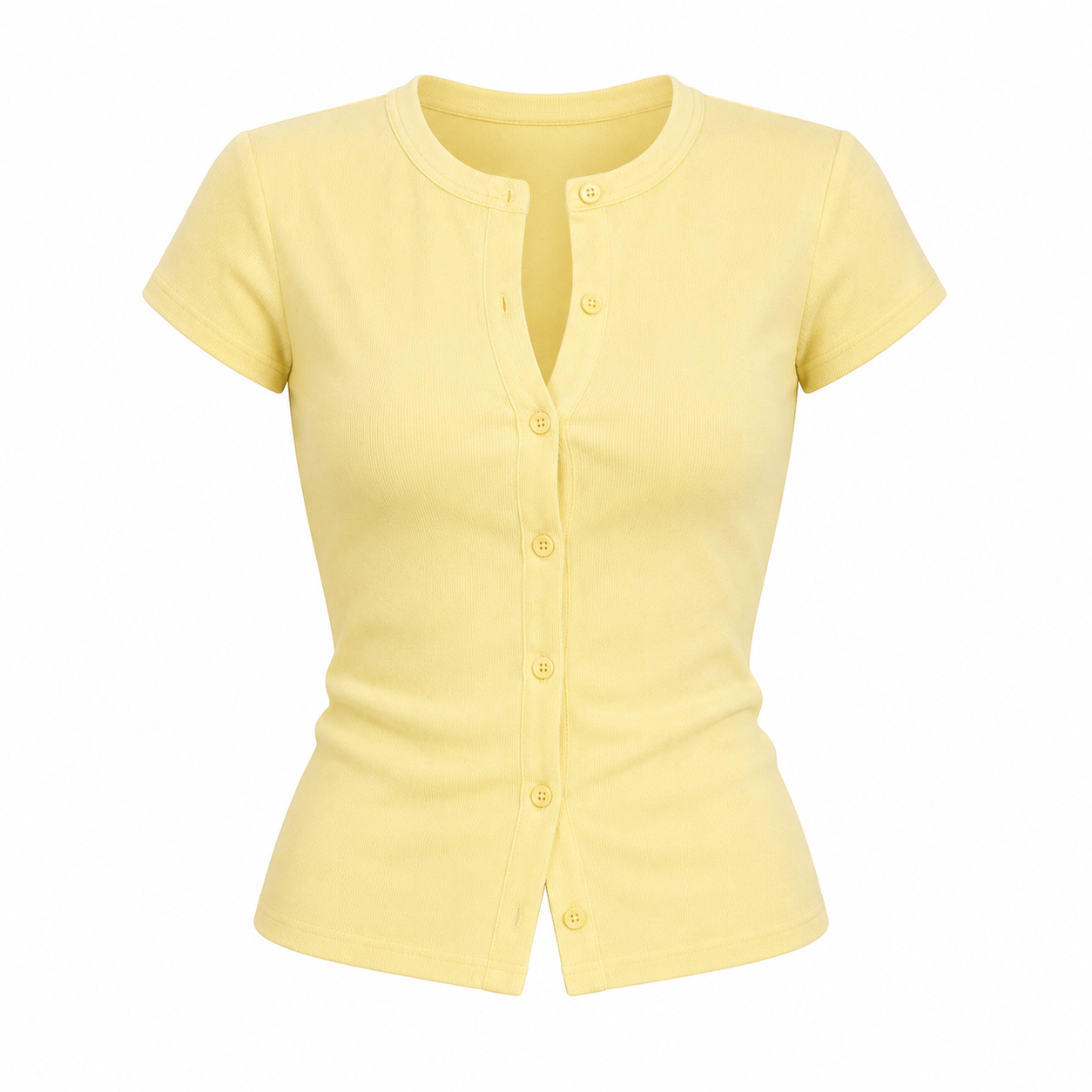 Kortermet T-skjorte til Dame – Slim Fit med Rund Hals for Hverdag og Sommer