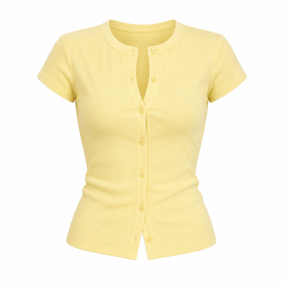 Kortermet T-skjorte til Dame – Slim Fit med Rund Hals for Hverdag og Sommer