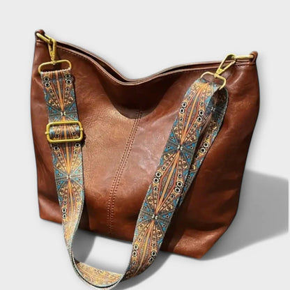 Evelina | Vintage skulderveske – Brun