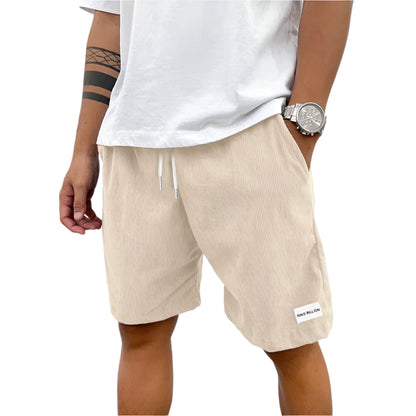 Sommerens Herreshorts i Cordfløyel – Komfortable og Stilrene til Strand, Sport og Fritid – Beige