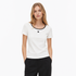 Beige Slim Fit T-skjorte til Dame – Elegant og Minimalistisk Sommertopp – Beige