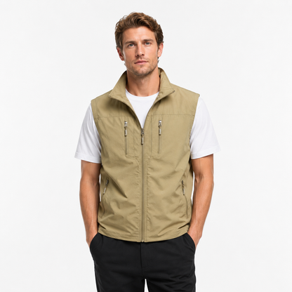 Outdoor Fiske- og Turvest til Herre – Mesh Vest med Flere Lommer