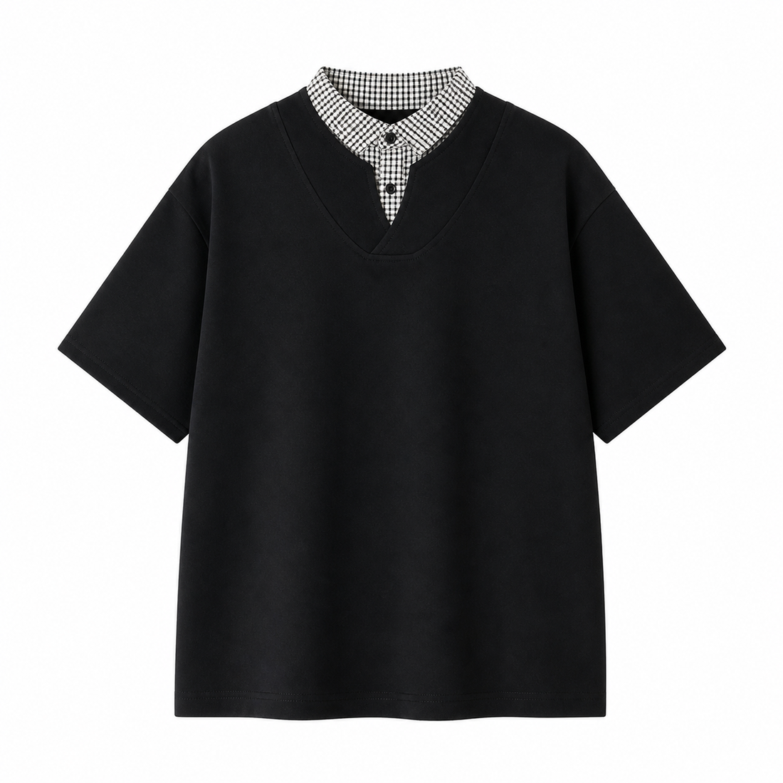 Dobbel-Lag T-skjorte til Herre – Trendy 2-i-1 Design i Koreansk Stil
