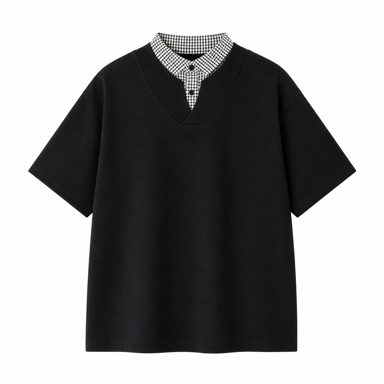Dobbel-Lag T-skjorte til Herre – Trendy 2-i-1 Design i Koreansk Stil