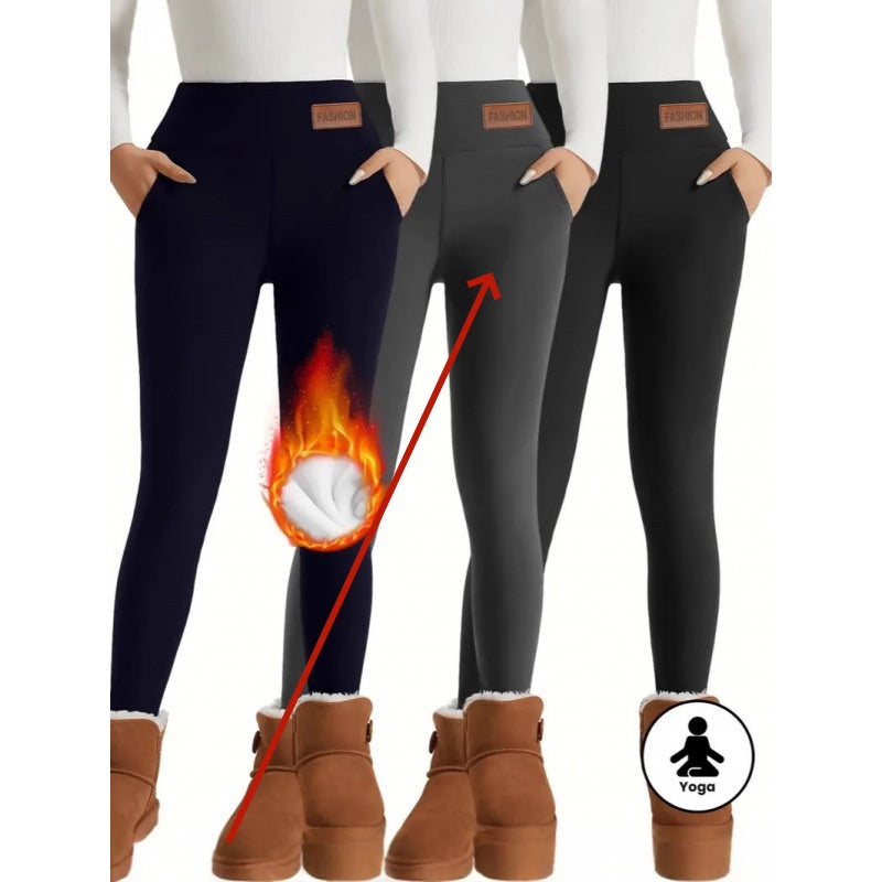 Fôrede leggings mørk grå