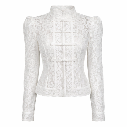 Elegant Blondebluse til Dame – Lett, Gjennomsiktig &amp; Perfekt for Sommeren