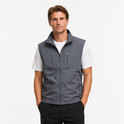 Outdoor Fiske- og Turvest til Herre – Mesh Vest med Flere Lommer