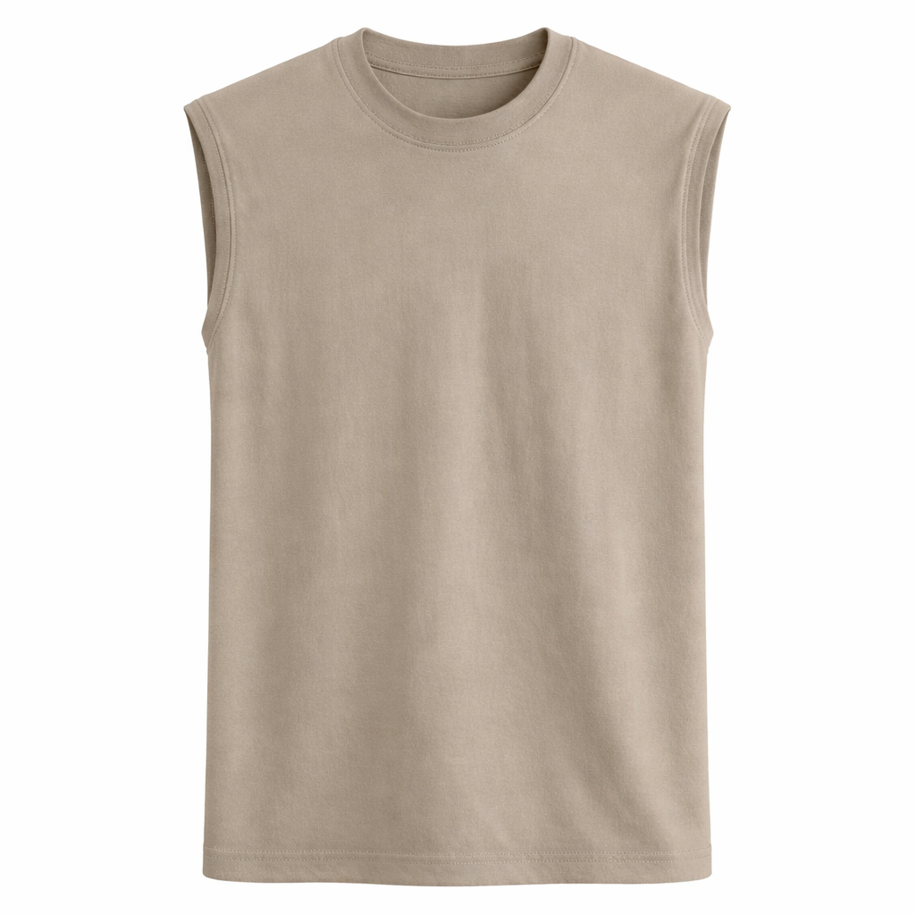 Bomullssinglet til Herre – 100% Bomull, Slim Fit &amp; Perfekt for Trening