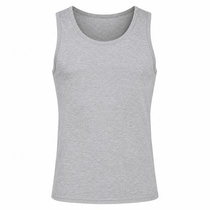 Bomulls Tank Top til Herre – Plus Size Fitness Singlet for Sommer