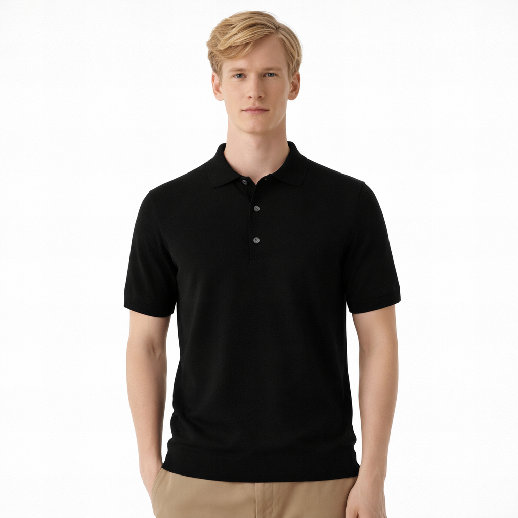 Merinoull Polo T-skjorte til Herre – 100% Merino, Strikket &amp; Lett Sommerstil