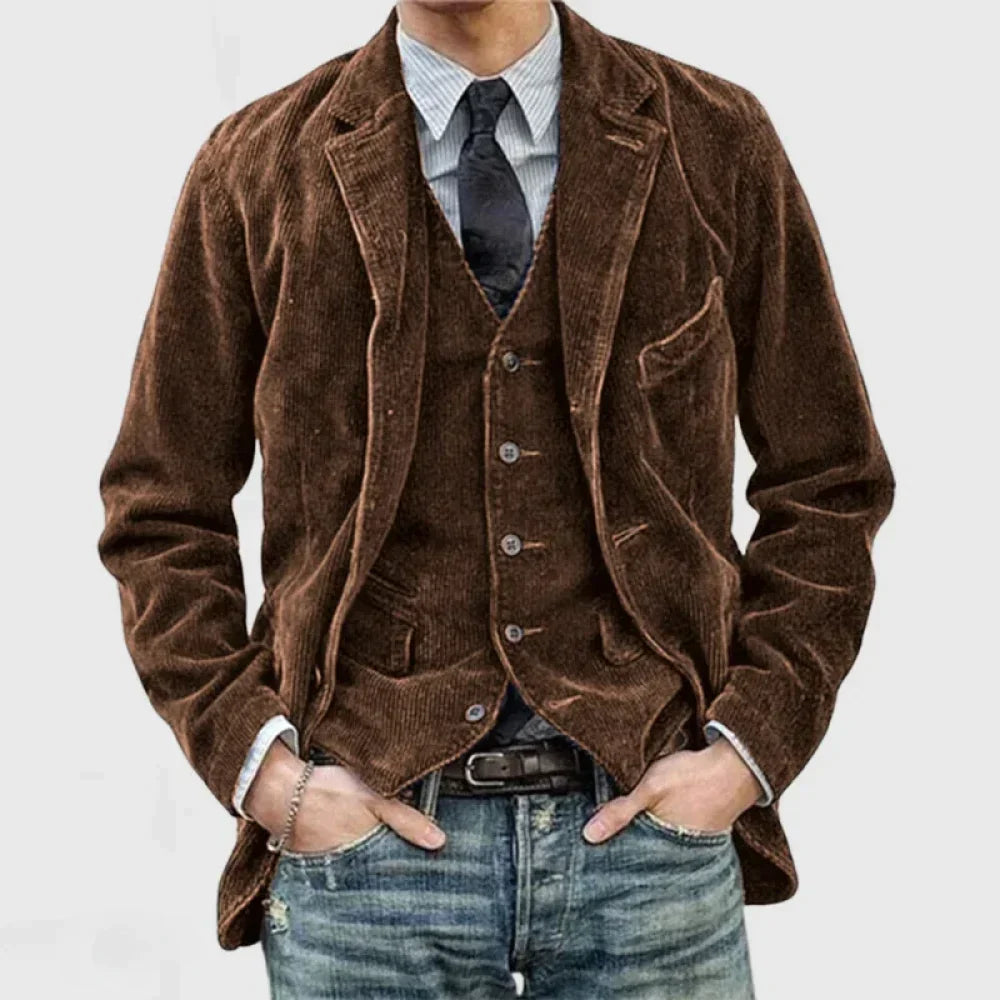 Florian | Blazer og vest i kordfløyel