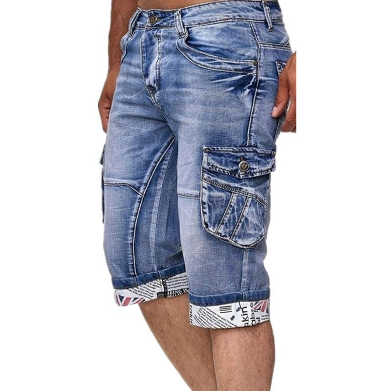 Cargobukse i denim