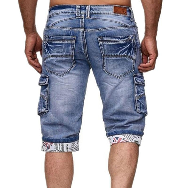 Cargobukse i denim