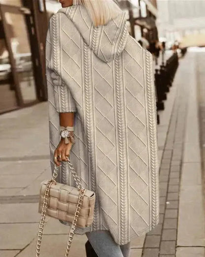 Isola | Lang cardigan med hette