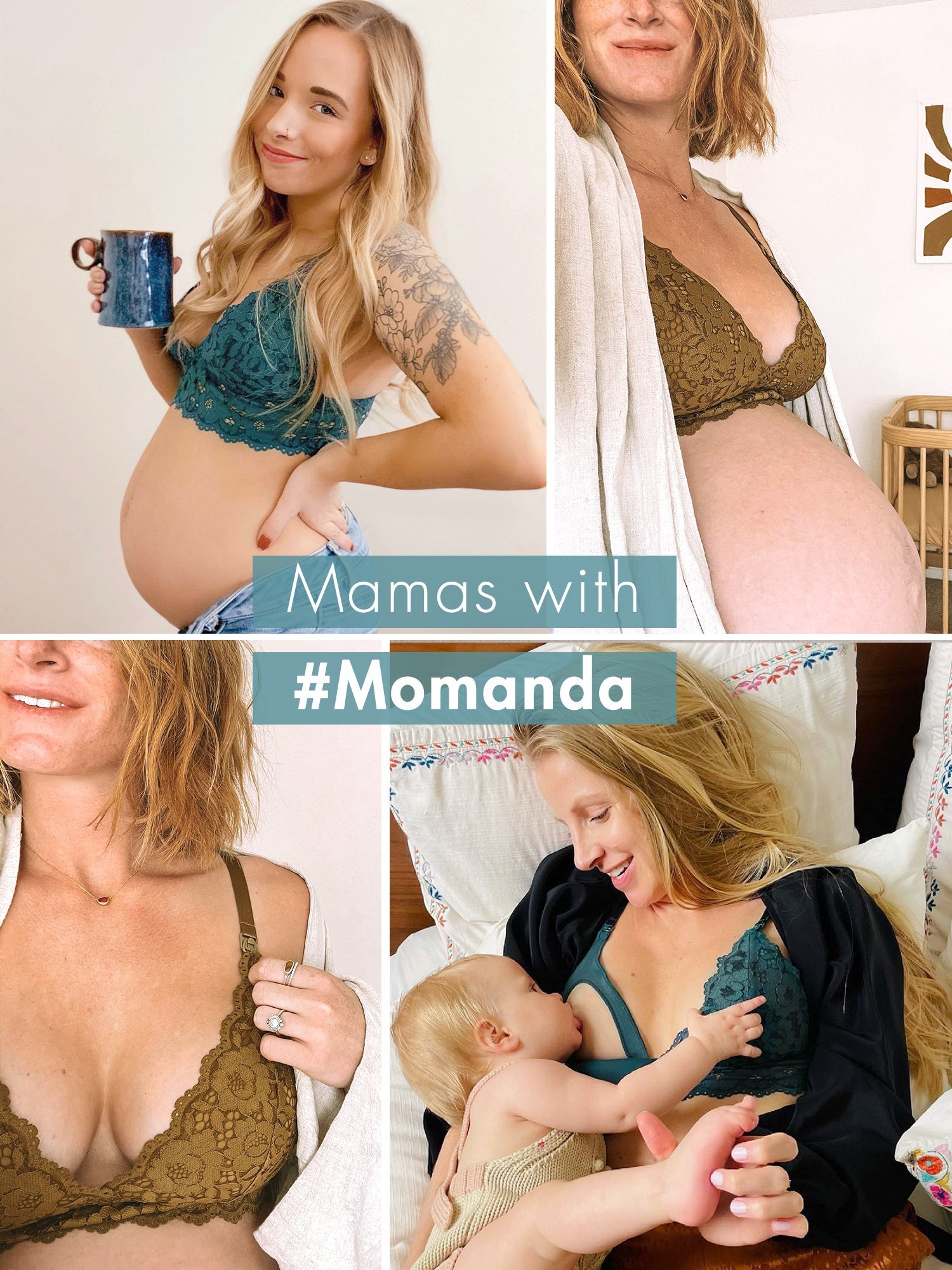 Ammebralette i blonde med dyp V-hals – amme-BH uten bøyle