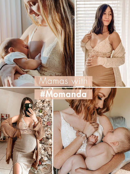 Ammebh i blonde med dyp V-hals – ammebralette uten bøyle
